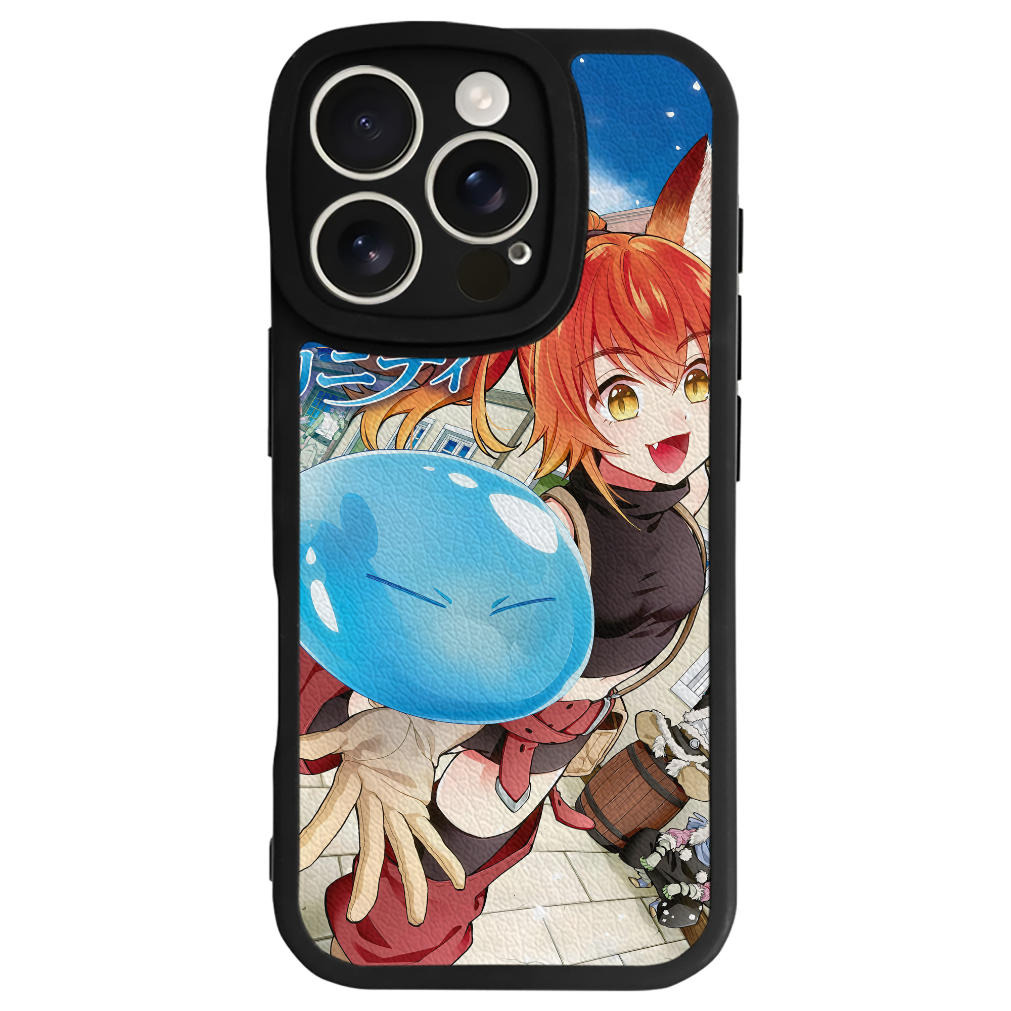 （画像用） 転スラ Regarding Reincarnated to Slime 【iPhone 16シリーズ対応】シリコンスマホケース（レザー調） 材質：シリコン
